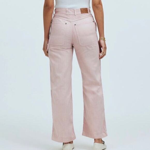 madewell dye perfect vintage wide-leg carpenter jean shaded pink np135 size 31 - Picture 2 of 8